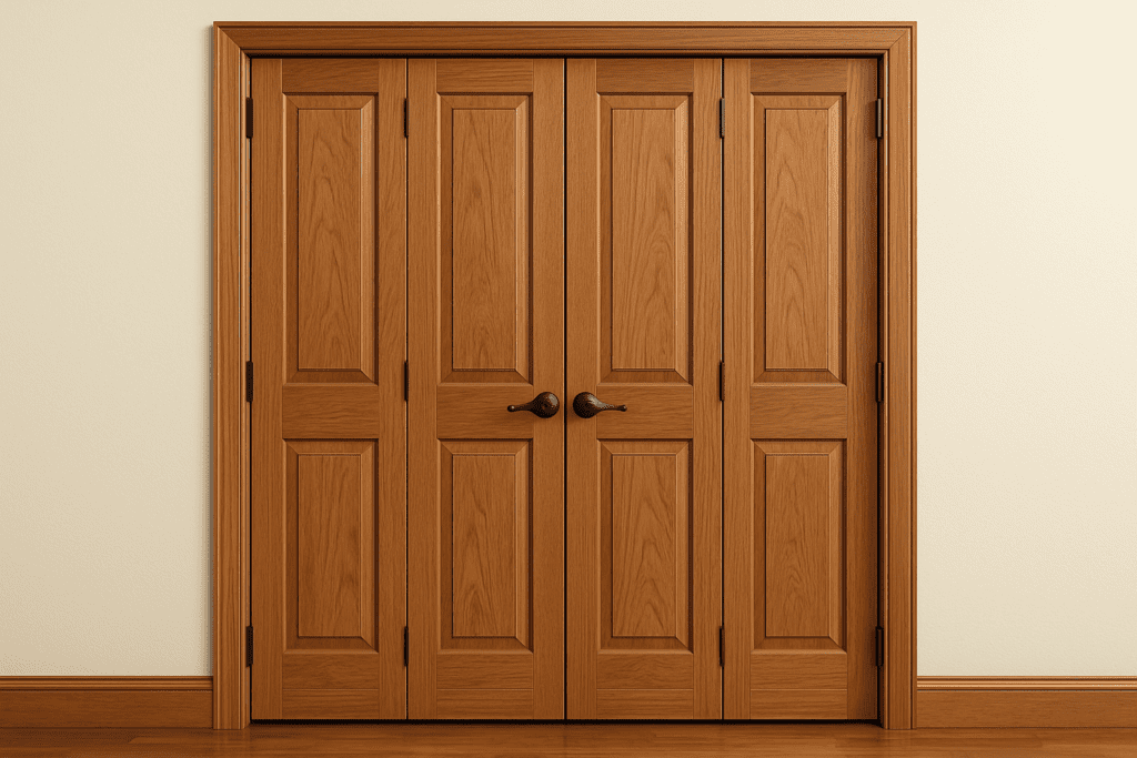 Wooden folding door